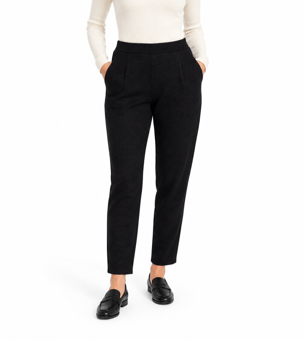 Free Assembly Womens M Black Wool-Blend Pull-On Pants NWT